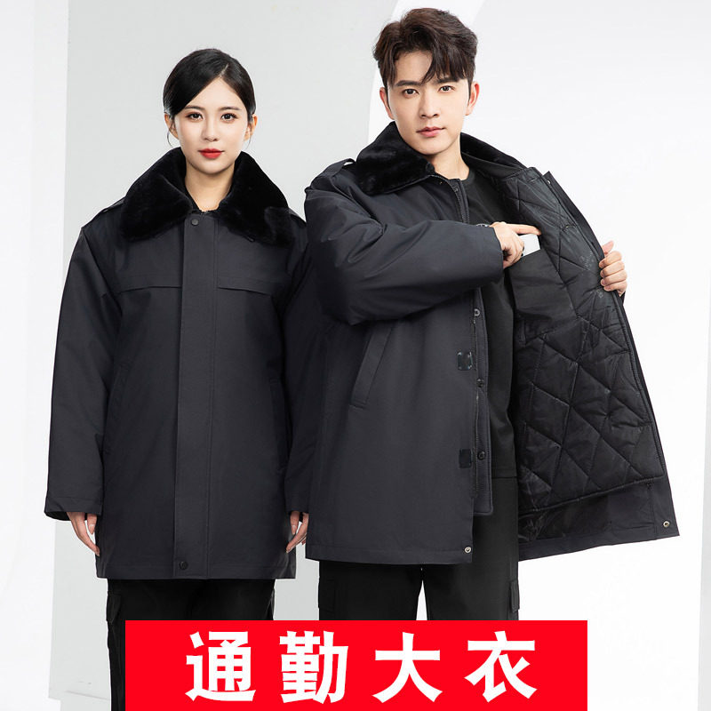 通勤大衣冬季加厚棉服男女款冬装