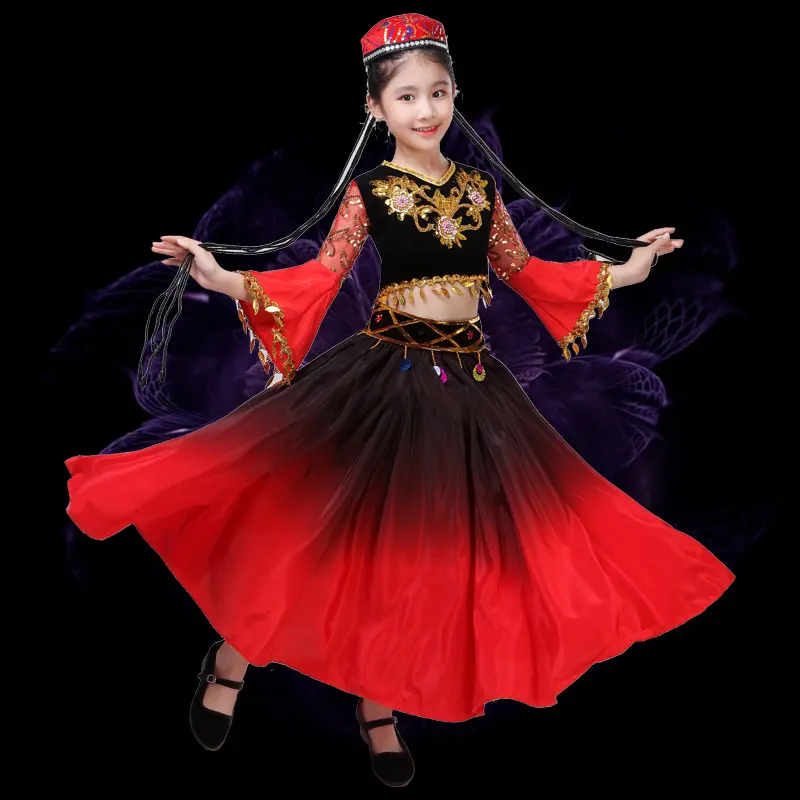 儿童新疆舞蹈服装女童维吾尔族