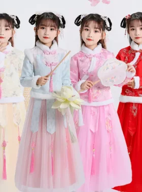 儿童拜年服中汉服加厚棉服古装