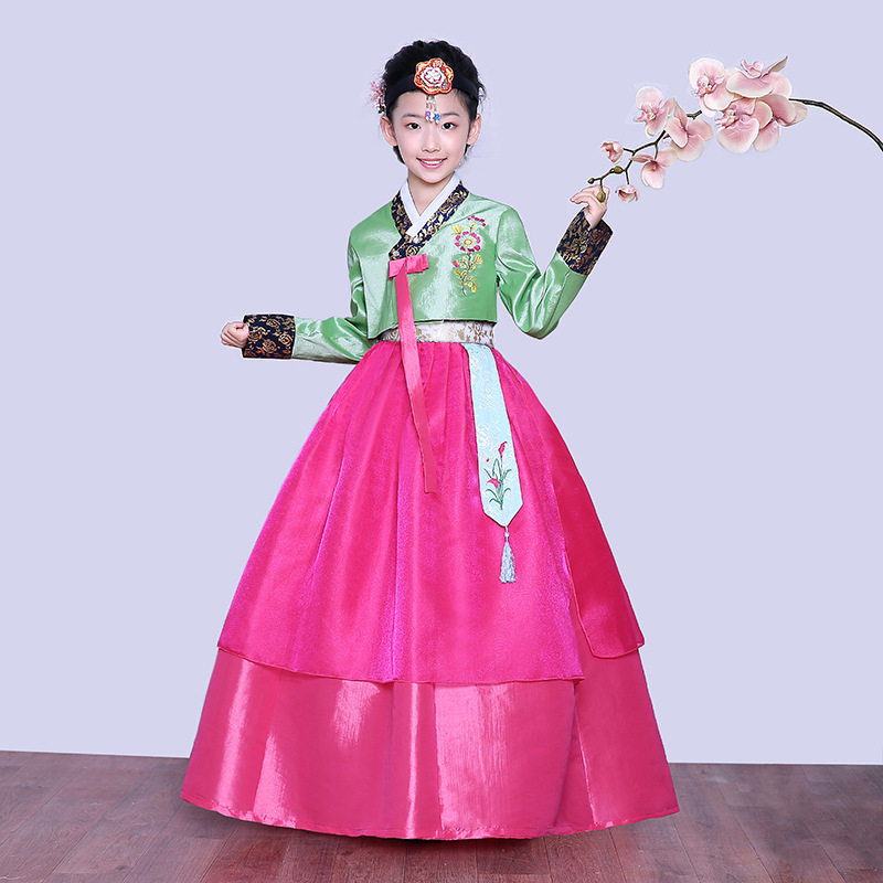 儿童绣花韩服朝鲜服韩国古装
