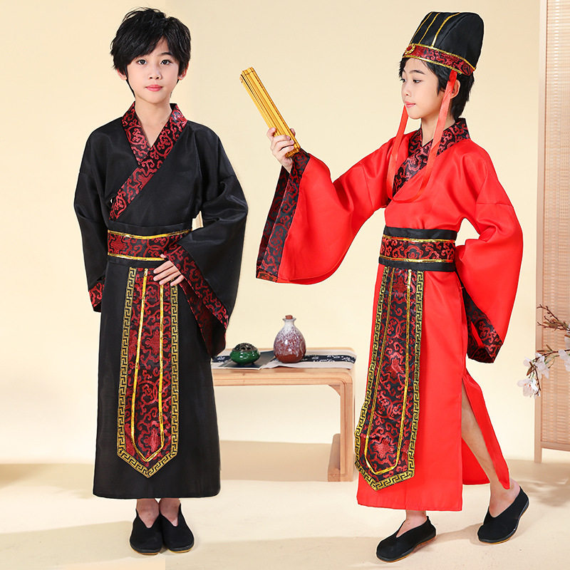 儿童汉服男童国学服三国演义草船