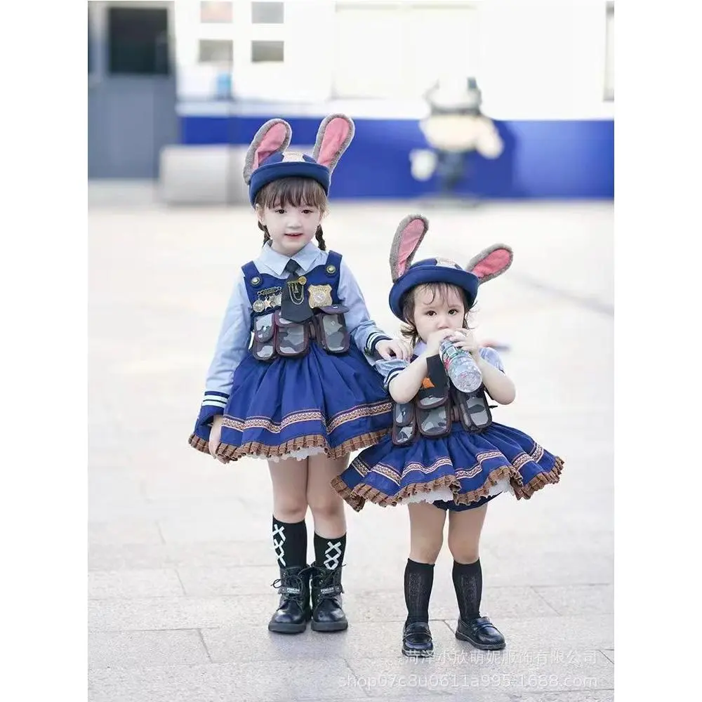 万圣节服朱迪兔子警官服表演