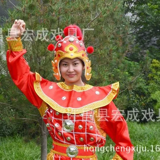 戏曲儿童花木兰头饰打鼓帽威风图片