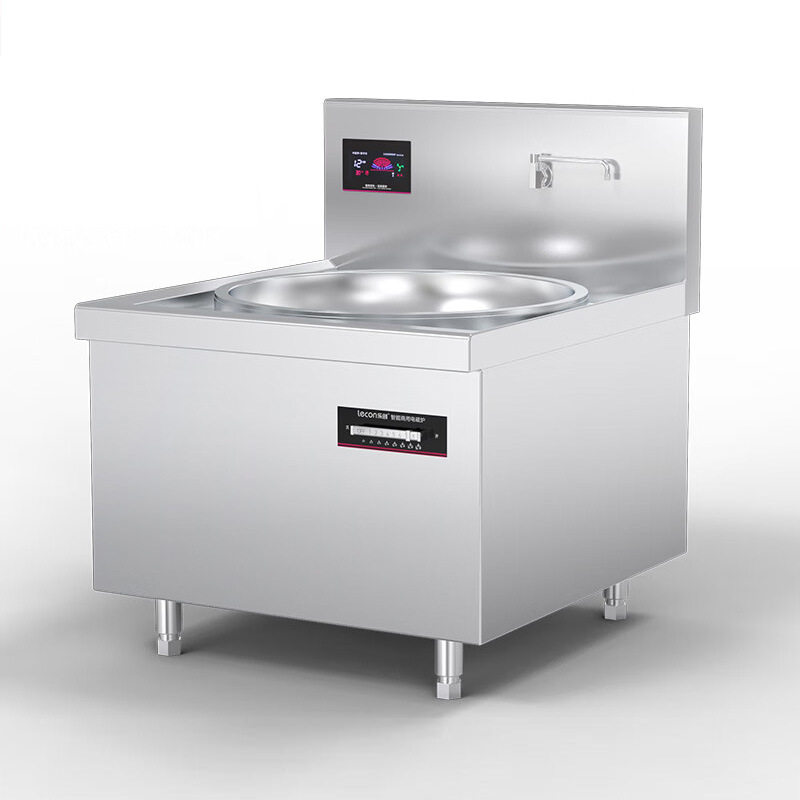 电磁灶商用大锅灶电磁炉大功率凹面汤炉 学校酒店食堂厨房专用灶