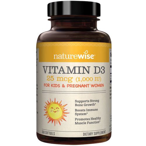 Naturewise活性25羟基维生素d3阳光瓶备d孕妇胶囊维他命vd3