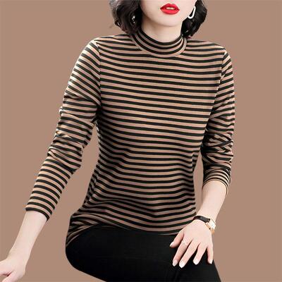 双面德绒长袖T恤打底衫女宽松