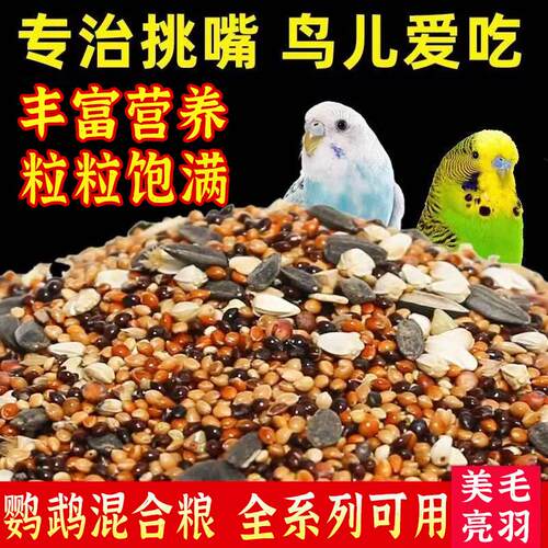 现货鹦鹉鸟粮饲料虎皮牡丹玄凤鸟食中小型五色黍子黄谷子混合