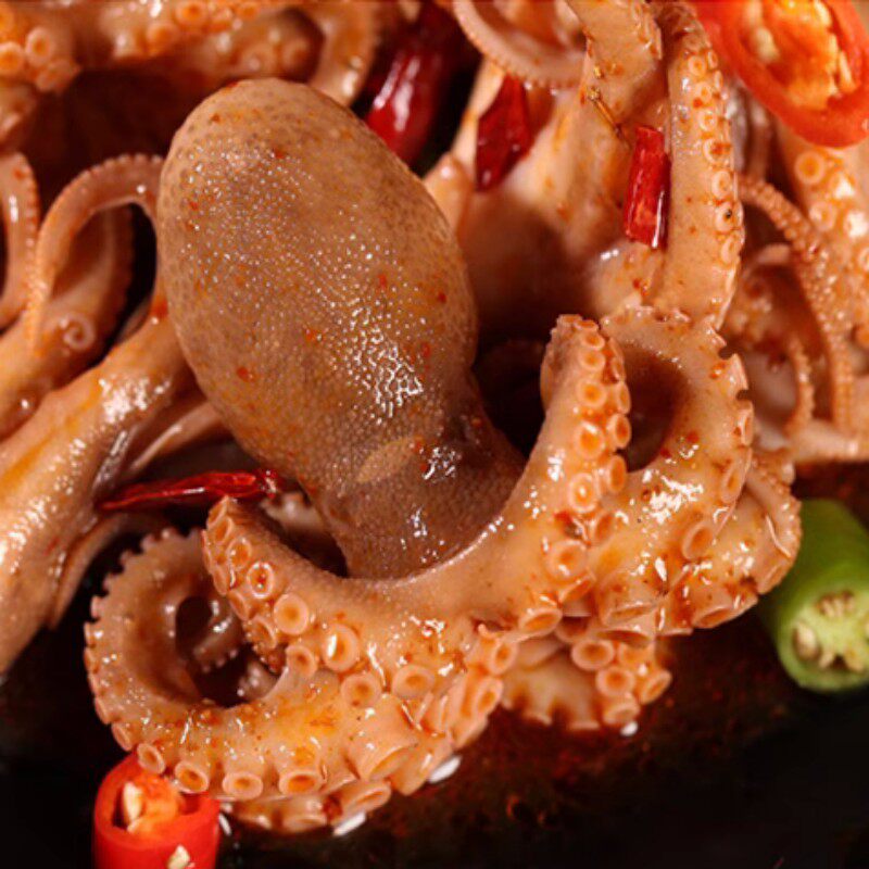 麻辣爆头八爪鱼500g麻辣小八爪鱼大爆头香辣捞汁小海鲜熟食即