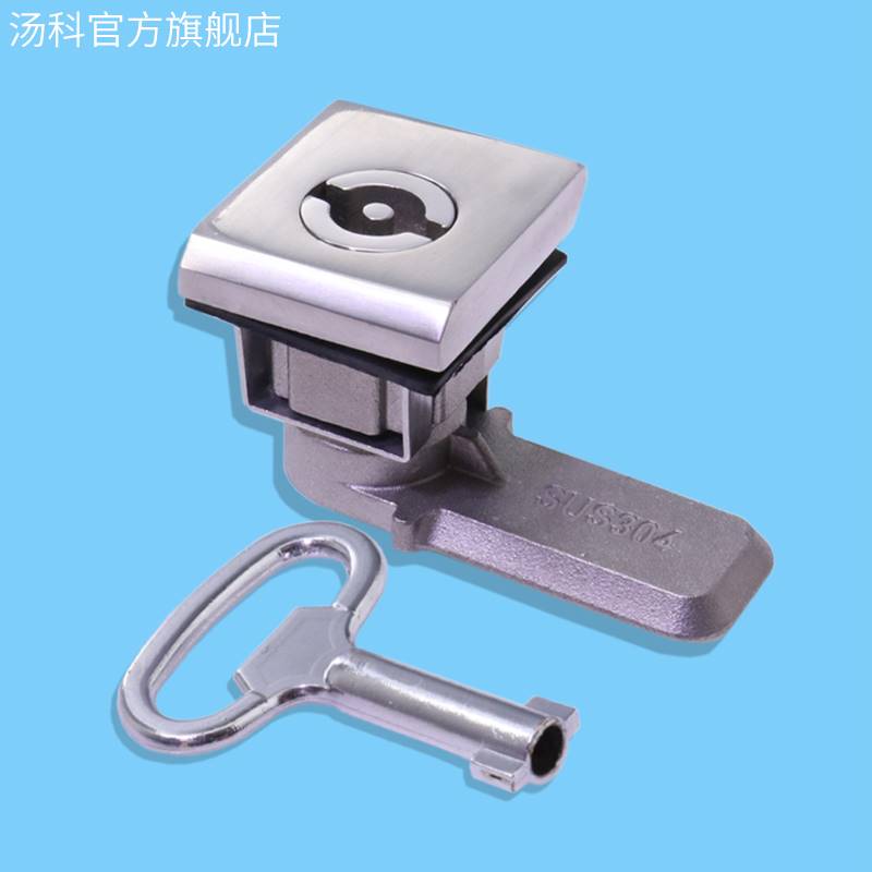 304不锈钢MS813-B转舌锁配电柜四方型锁工业配电箱AE柜门锁机柜锁