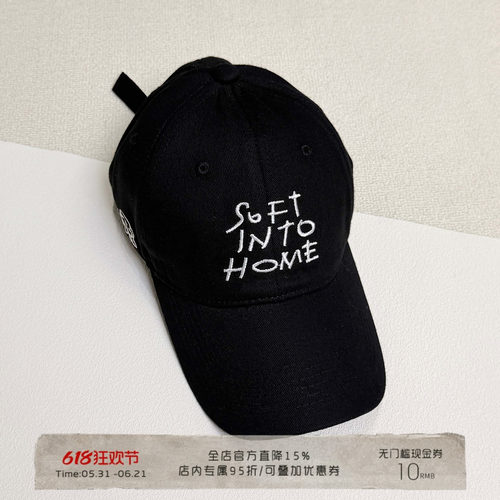字母刺绣弯檐鸭舌帽显脸