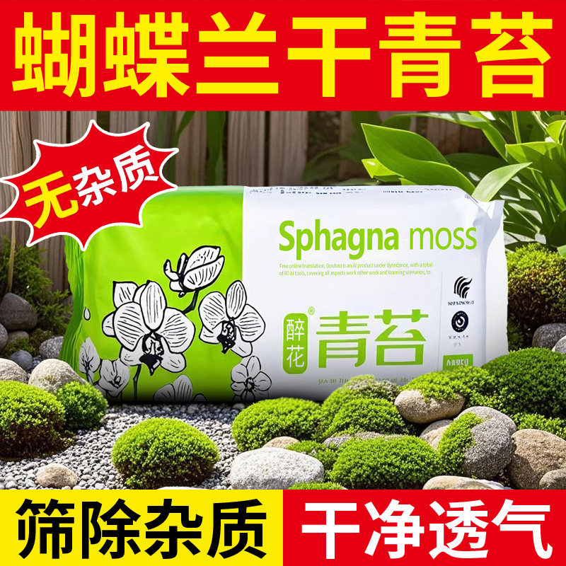 水苔蝴蝶兰专用干苔藓青苔兰花石斛种植专用土营养土植料乌龟水台