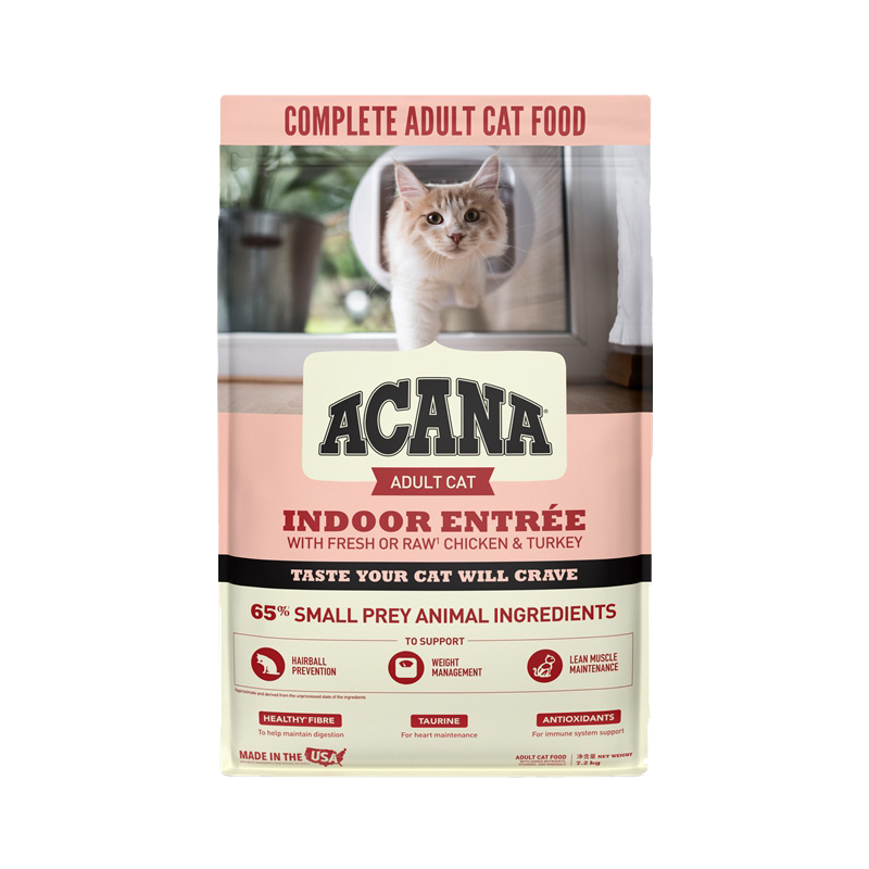 【百补】ACANA爱肯拿室内大餐猫粮进口天然无谷成幼猫全猫粮7.2kg