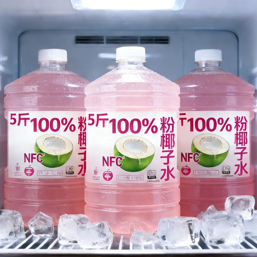【买一送一】100%粉椰子水NFC天然电解质含钾五斤装无添加剂0色素 - 封面