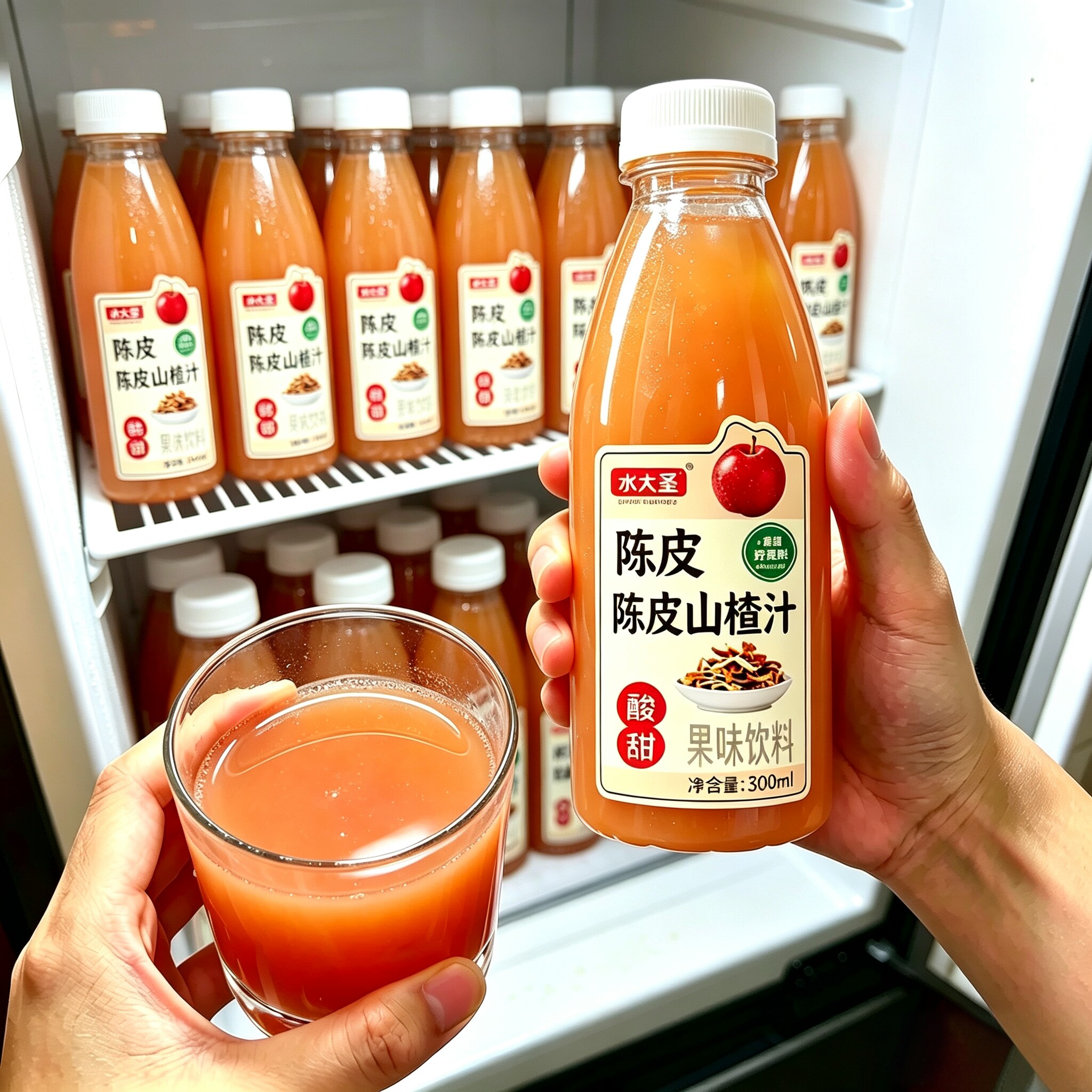 陈皮山楂汁饮料整箱300ml*24瓶装0糖0脂酸甜解腻新日期特价批发