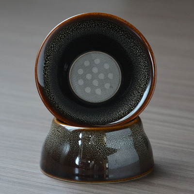 创意双层窑变釉陶瓷功夫茶具