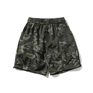 包边内衬夏季迷彩工装短裤男宽松日系技能软壳冲锋