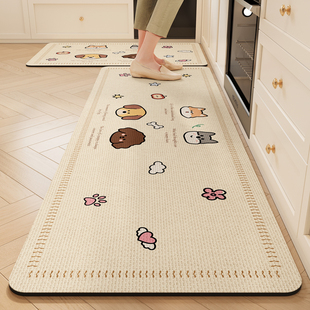 2025新款 厨房地垫家用硅藻泥吸水吸油专用垫可擦免洗耐脏脚垫地毯