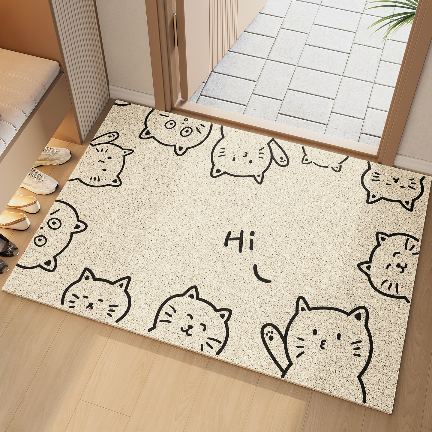 入户门口丝圈地垫门外进门耐脏除尘垫子2025新款门厅玄关免洗地毯