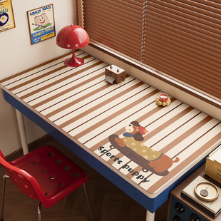 复古风电脑桌垫书桌学生卡通学习桌垫子防水可擦洗桌布台面保护垫