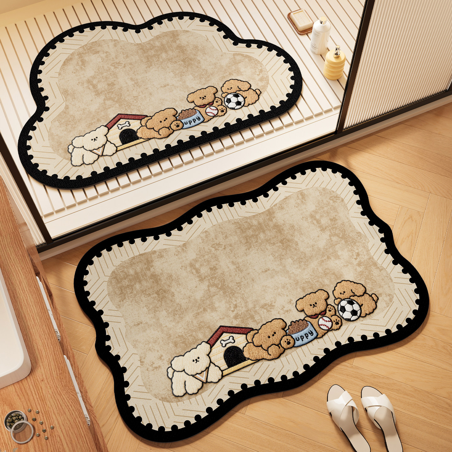 中古风浴室地垫卫生间门口硅藻泥吸水垫厕所防滑耐脏脚垫防摔地毯,居家布艺,家用脚垫,淘宝优惠券,粉丝福利购,淘宝优惠卷