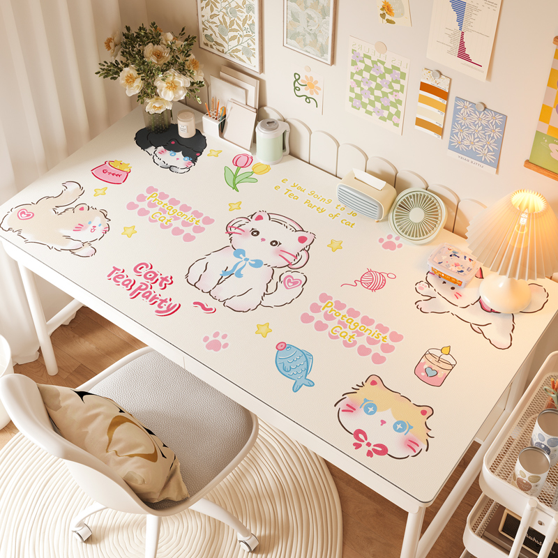 换上这款粉色桌垫学习都更有动力