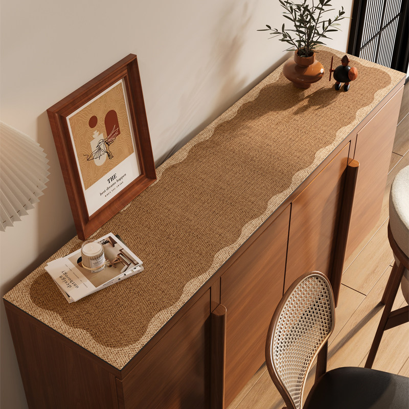 美式复古餐边柜垫轻奢高级感免洗桌布可裁剪鞋柜电视柜台面保护垫,居家布艺,桌布,淘宝优惠券,粉丝福利购,淘宝优惠卷