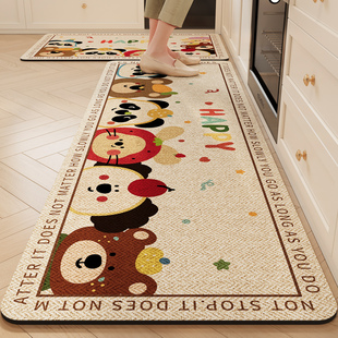 厨房地垫7字型防滑防油可擦免洗异形转角垫洗手台吸水垫家用脚垫