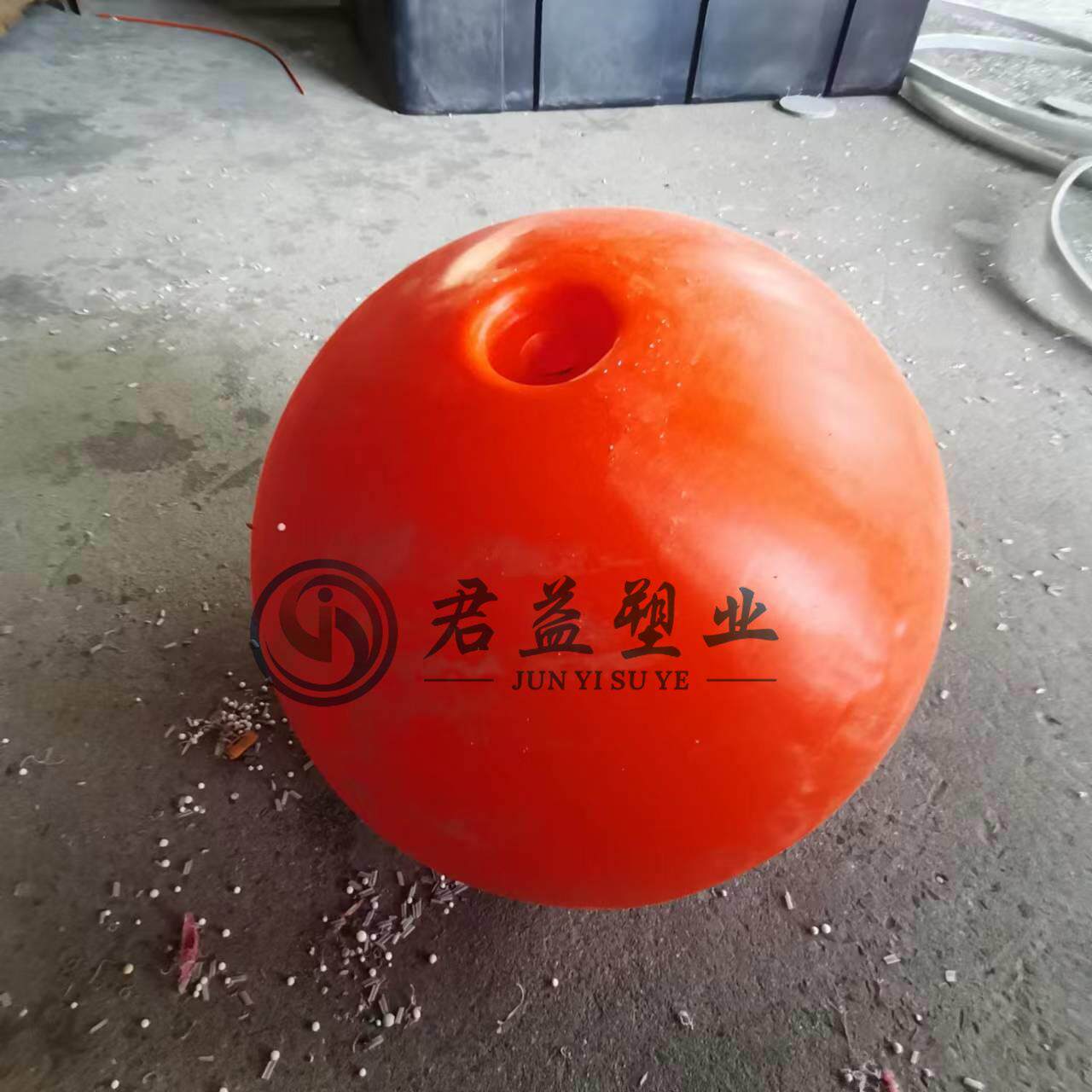 厂家定制塑料中间穿心通孔航道警示浮球 渔业养殖分割区域浮球