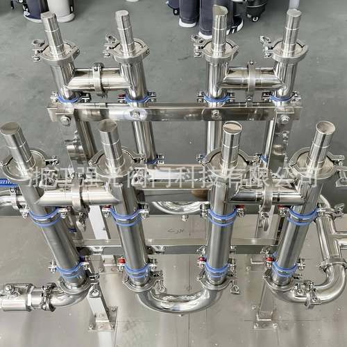 洁净型卫生级不锈钢并联式强磁力管道新能源锂电池浆料磁棒过滤器