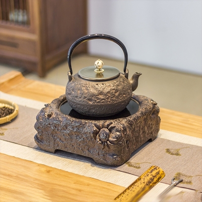 老岩泥龙隐斋电陶炉铁银壶专用