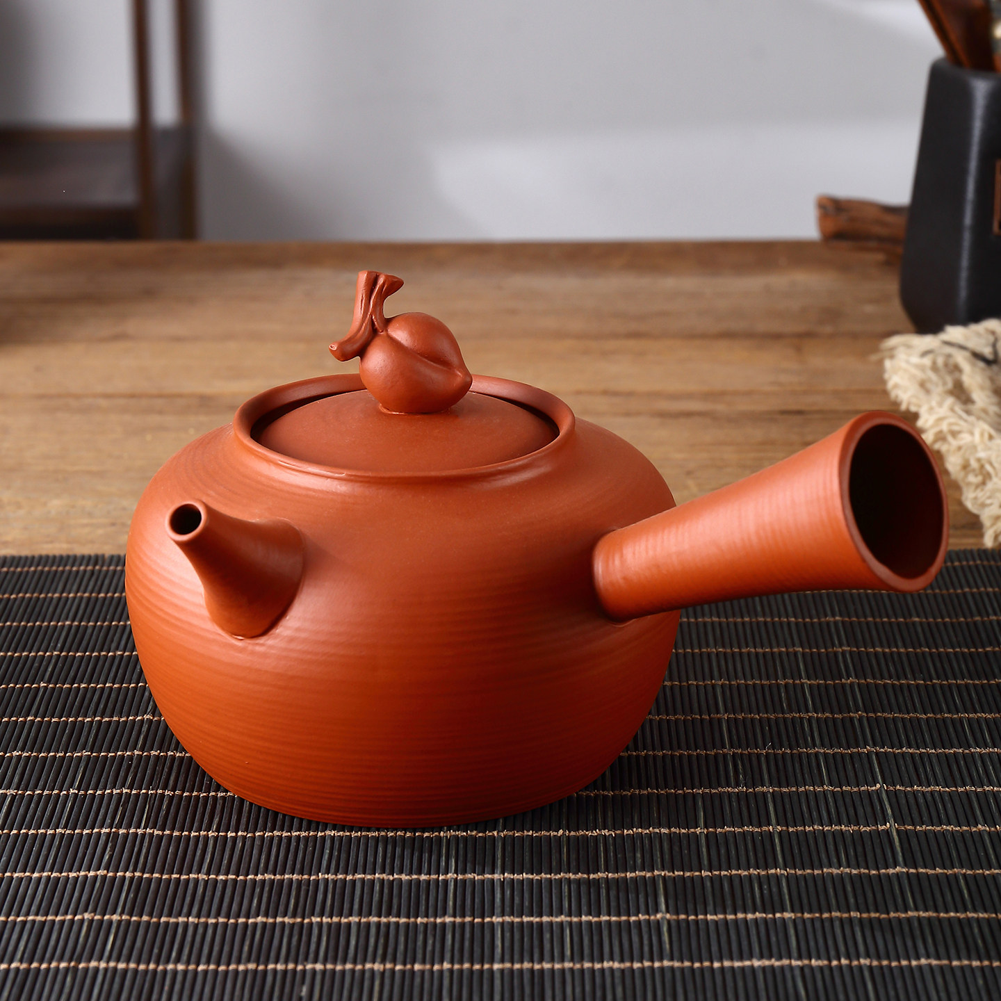 潮州砂铫壶可跳盖煮茶壶手工茶具泡茶壶寿桃侧把壶功夫茶壶家用壶,餐饮具,煮茶炉,淘宝优惠券,粉丝福利购,淘宝优惠卷