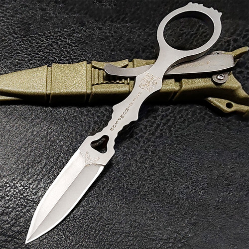 随身小刀直刀开刃分割刀手把刀切肉迷你刀具水果刀锋利刀炫酷防身