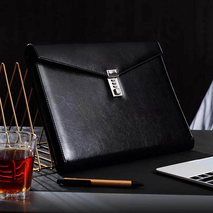 a4活页密码本多功能带锁文件夹商务谈客夹经理夹合同资料夹可定制