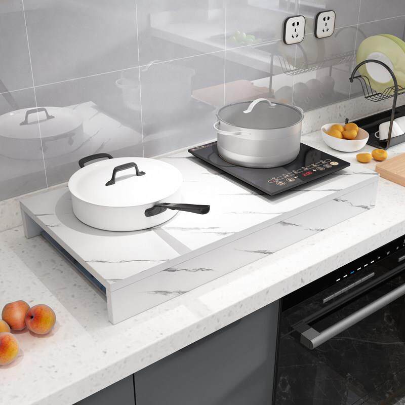 瓦斯炉盖板罩全封闭瓦斯灶盖板灶台架拖电磁炉支架木厨房置物炉灶