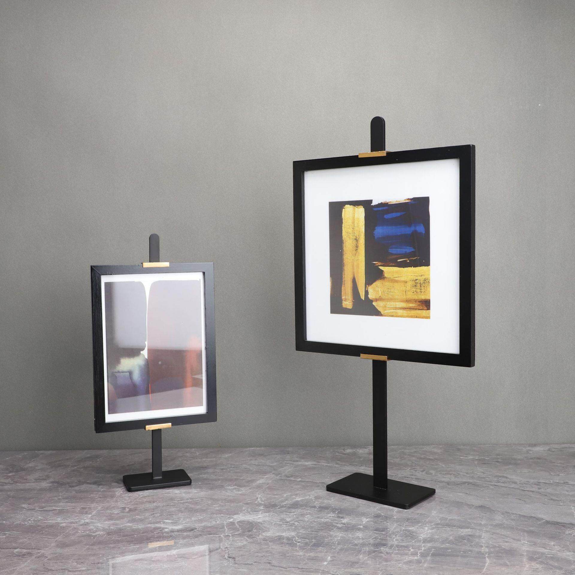 现代简约创意金属相框摆件客厅玄关电视柜装饰画框家居装饰