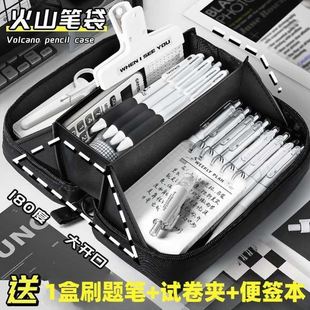 2025网红爆款暗藏玄机的笔袋指纹文具盒多功能黑科技铅笔盒高颜值