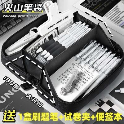 2025网红爆款暗藏玄机的笔袋指纹文具盒多功能黑科技铅笔盒高颜值