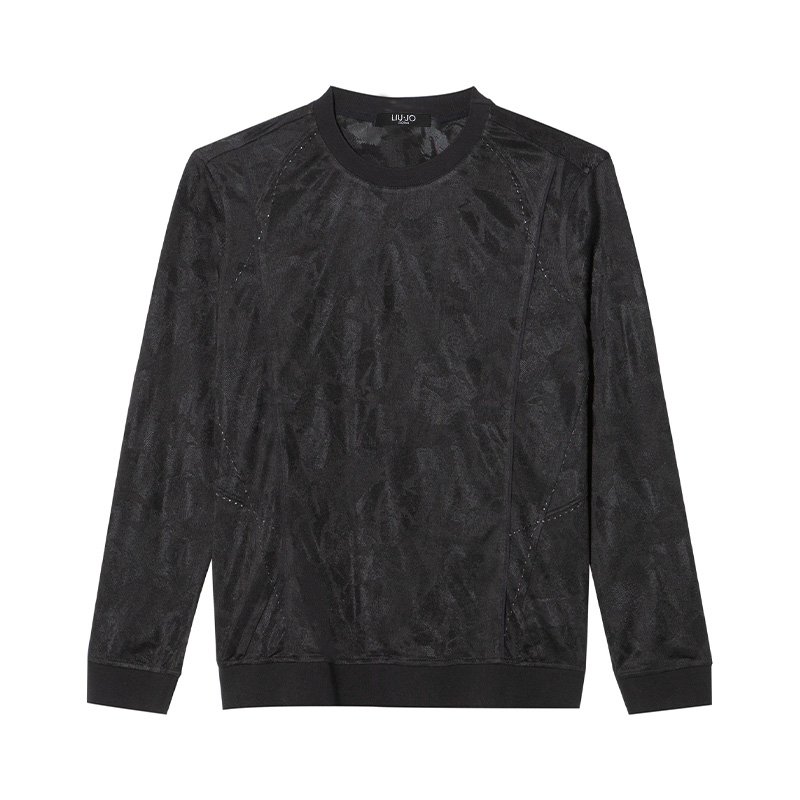 LIU·JO UOMO男士春秋款休闲舒适套头圆领长袖T恤上衣