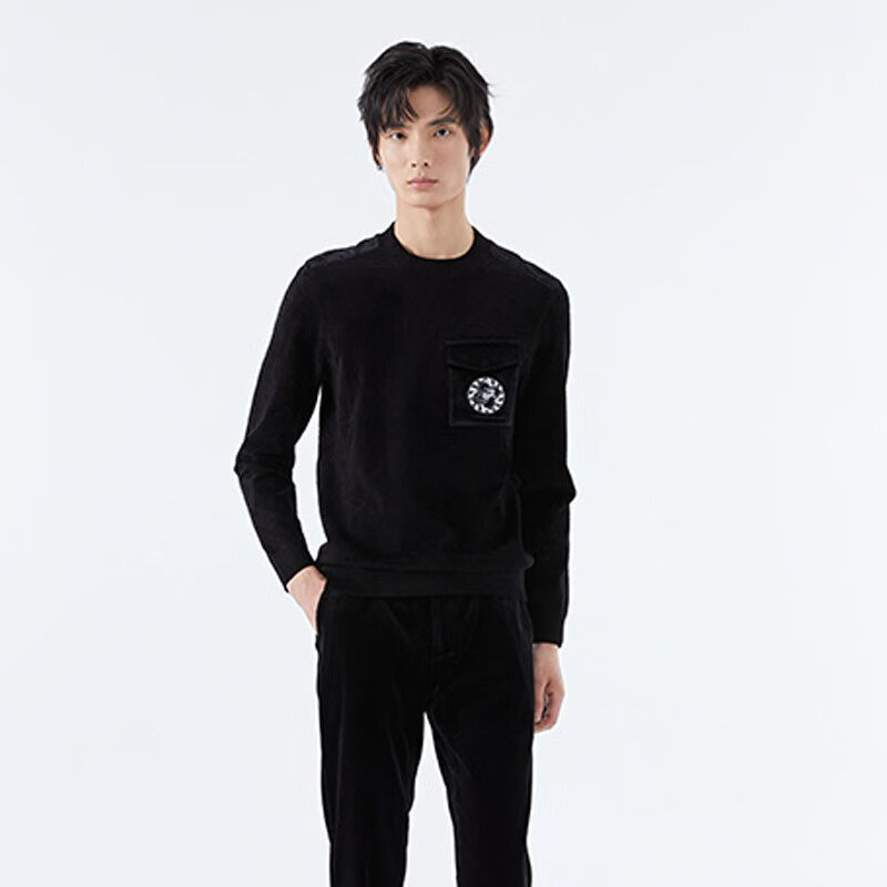 LIU·JO UOMO男士 秋冬款休闲舒适圆领纯色套头毛衫内搭上衣,男装,针织衫/毛衣,淘宝优惠券,粉丝福利购,淘宝优惠卷