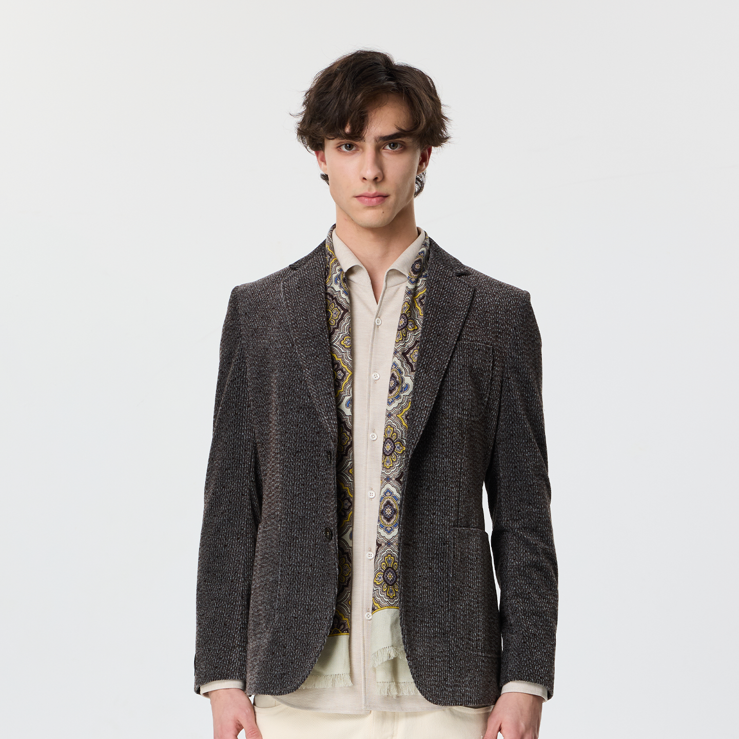 LIU·JO UOMO男士 秋冬款商务休闲棉质平驳领西服外套上衣