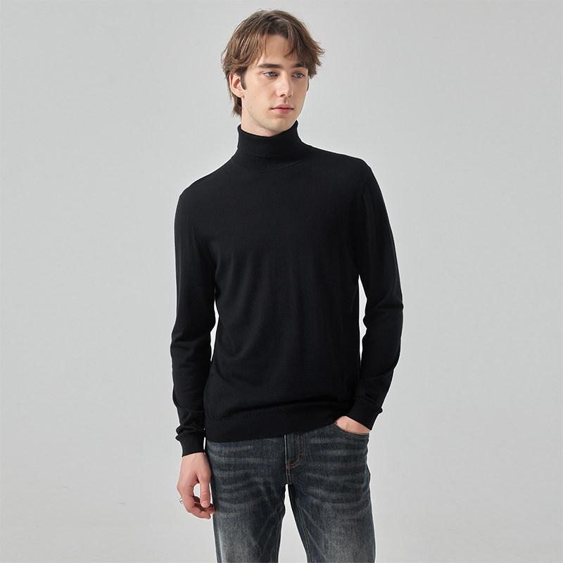 LIU·JO UOMO男士 秋冬款休闲舒适高领绵羊毛套头毛衫内搭上衣,男装,针织衫/毛衣,淘宝优惠券,粉丝福利购,淘宝优惠卷