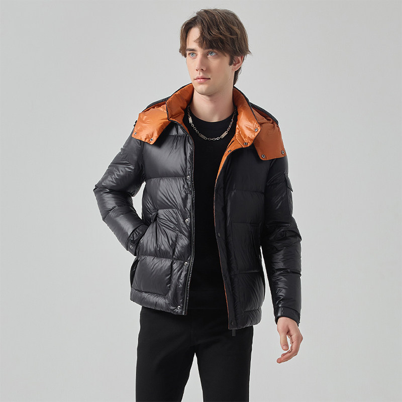 LIU·JO UOMO男士 秋冬款休闲舒适翻领保暖鹅绒羽绒服外套棉服
