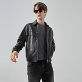 休闲舒适潮流羊皮革真皮皮衣外套上衣 秋冬款 LIU·JO UOMO男士