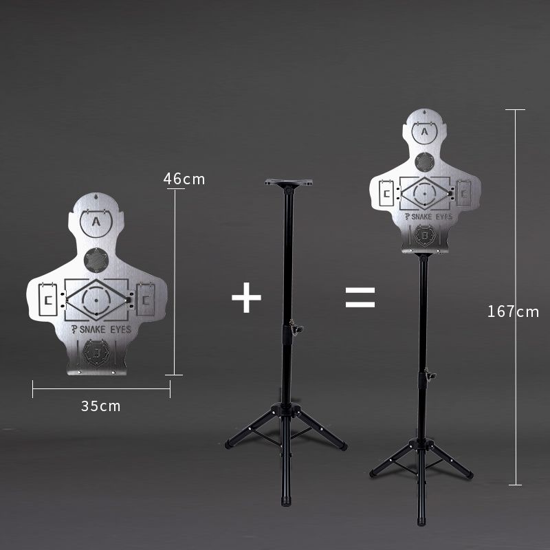 idpa射击训练靶ipsc练习靶弹弓起倒靶软弹水弹人形不锈钢金属靶子