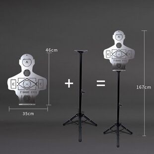 idpa射击训练靶ipsc练习靶弹弓起倒靶软弹水弹人形不锈钢金属靶子