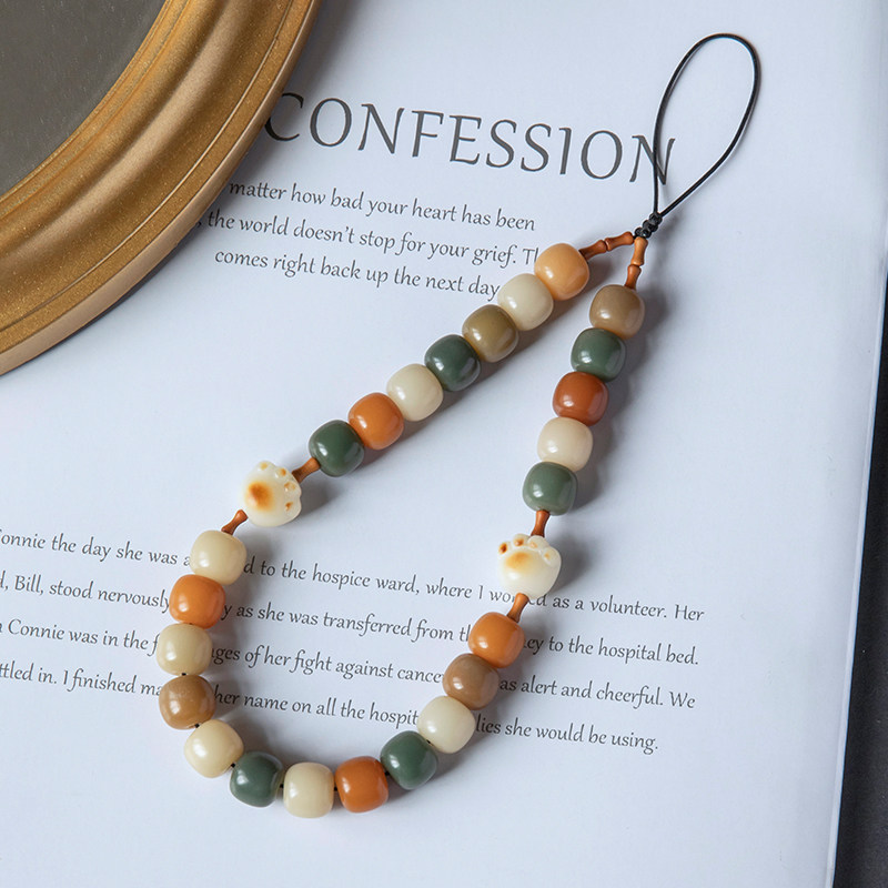 炭烧猫爪菩提根老型珠橄榄珠节