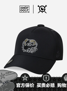 SWOF GOLF 思沃福高尔夫 高球蟹蟹艺术帽子 人工水晶卡车棒球帽