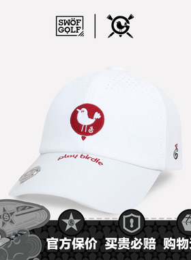 SWOF GOLF 思沃福高尔夫帽子 幸运小鸟精致刺绣 网孔软顶棒球帽