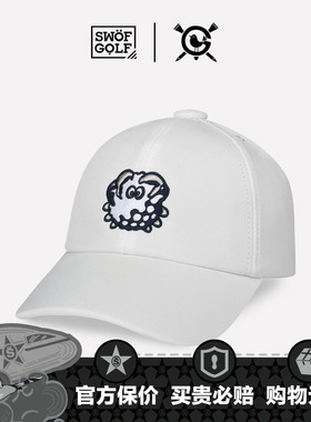 SWOF GOLF 思沃福高尔夫 高球蟹蟹艺术帽子 精致刺绣软顶棒球帽