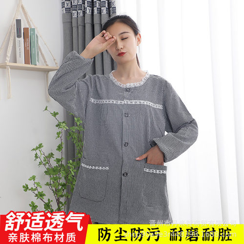 新款纯棉围裙罩衣女家用